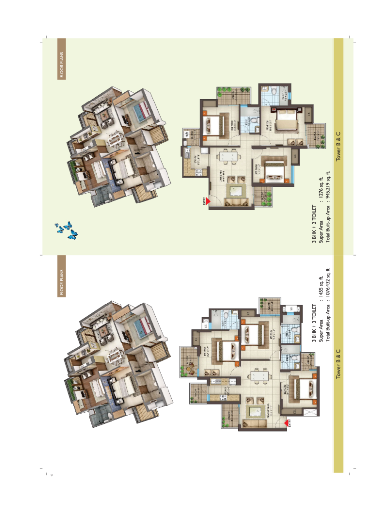 Floor Plan Tower B-C of Spring Homes in Noida by AskFlat