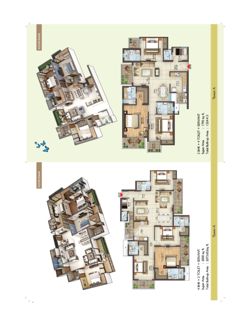 Floor Plan of Tower-A of Spring Homes in Noida by AskFlat