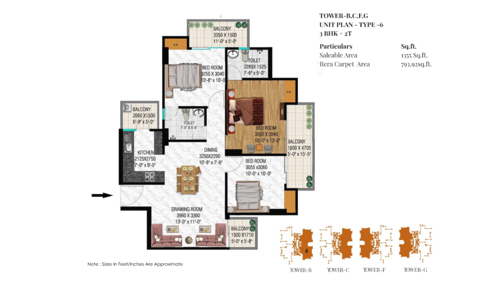 Spring Homes Elmas Floor Plan 3BHK 2T by AskFlat 1 Spring Homes Noida Extension 3&4 BHK Flats @ 61 lacs